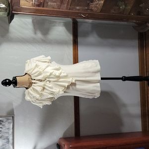 Ralph Lauren L ivory cream cotton ruffle short sleeve NWT